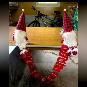 Rae dunn Christmas gnome decor